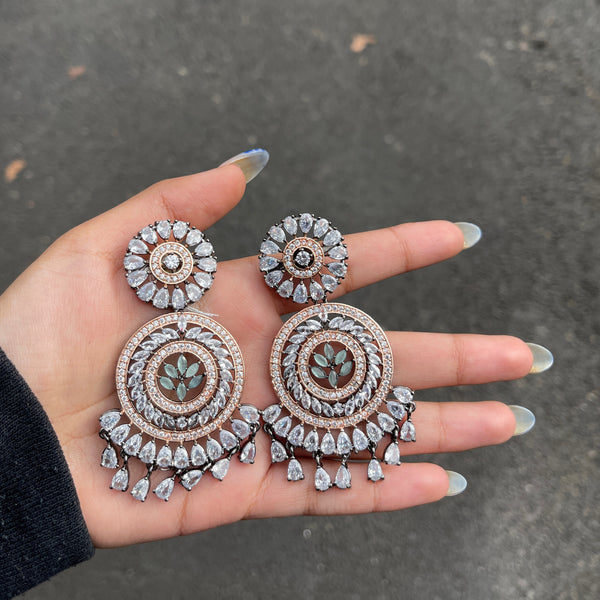Mint Lisa Cubic Zirconia Earrings