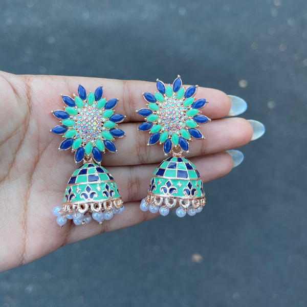 Blue Shani Meenakari Earrings