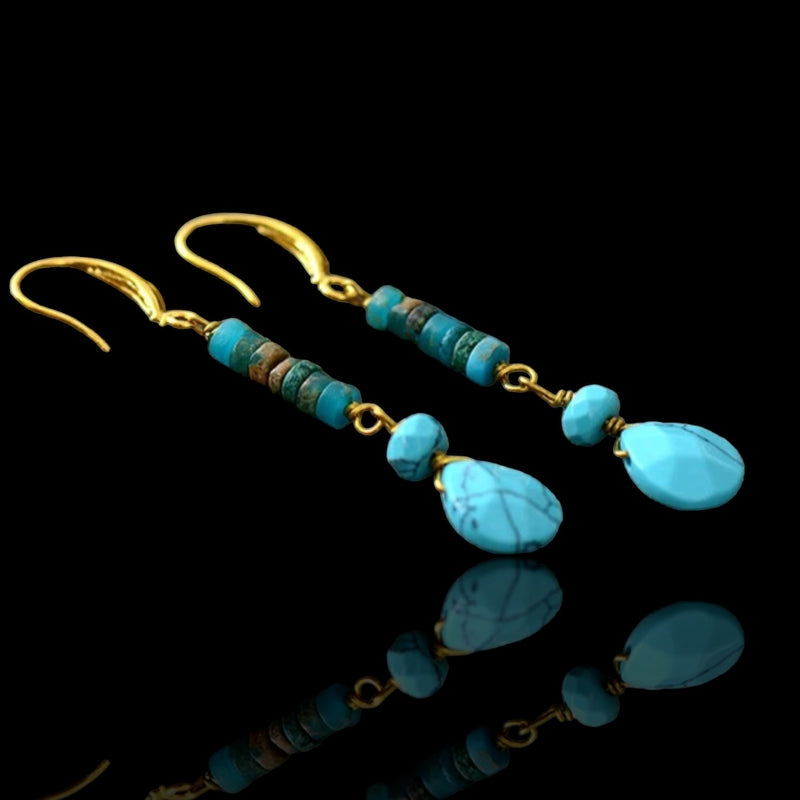 Ana Turquoise Jasper Natural Stone Earrings