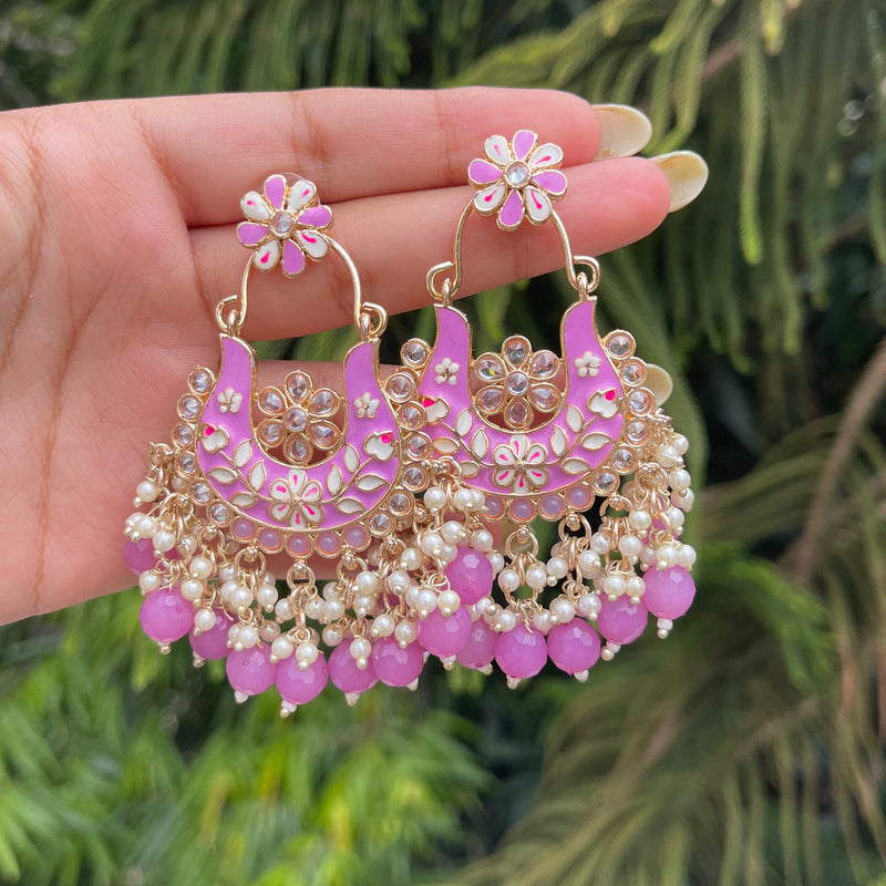 Purple Minisha Meenakri Earrings