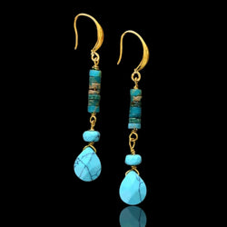 Ana Turquoise Jasper Natural Stone Earrings