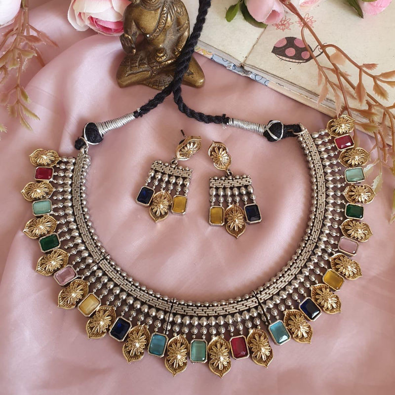 Aadhya Dulatone Multicolor Necklace Set