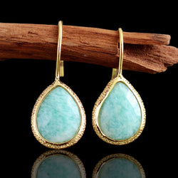 Nivi Amazonite Natural Stone Drop Earrings