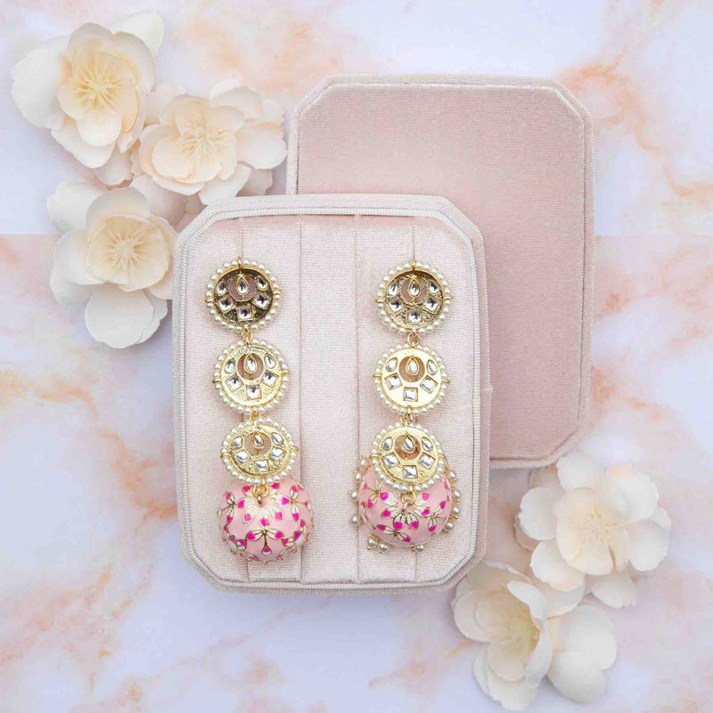 Chanchal Baby Pink Western Earrings – AG'S