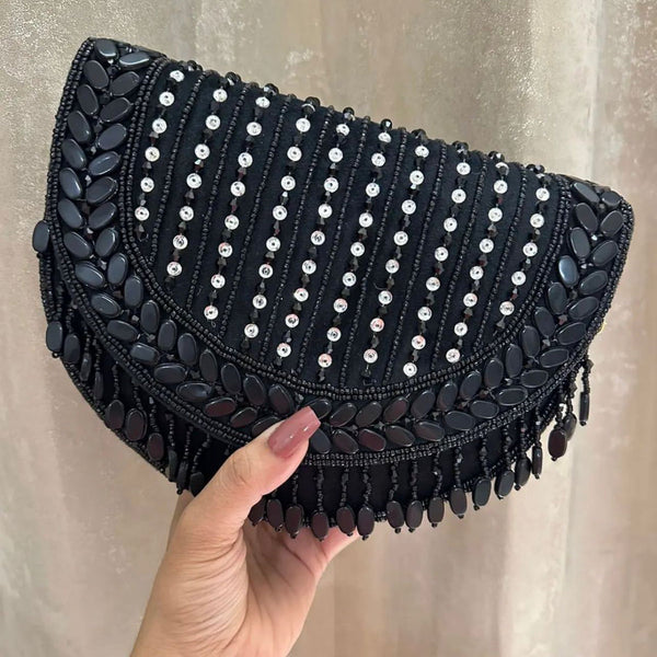 Black Shefali Flap bag