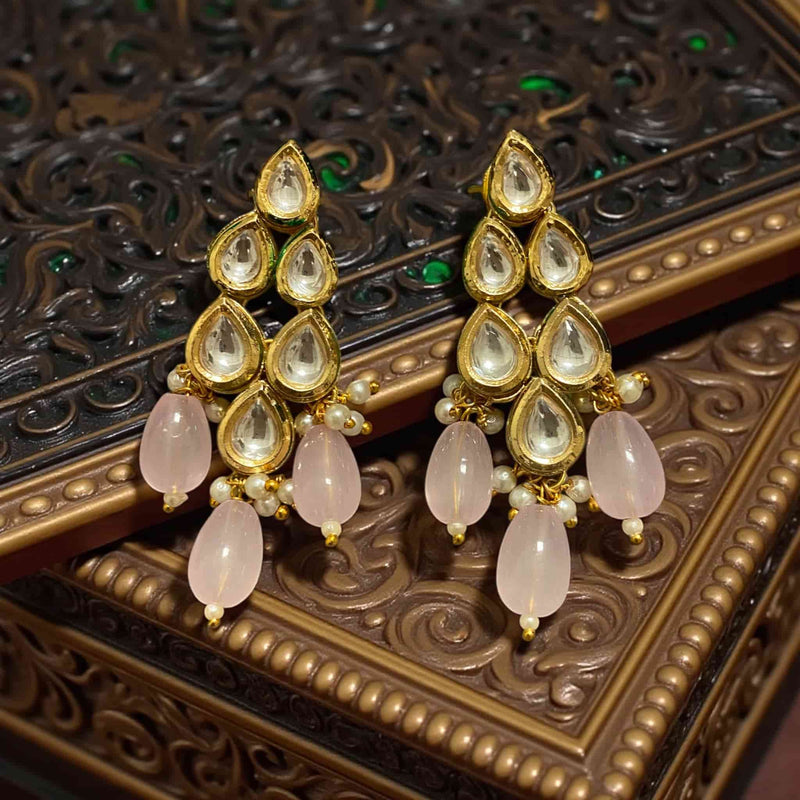 Mithila Pink Kundan Meenakari Necklace Set