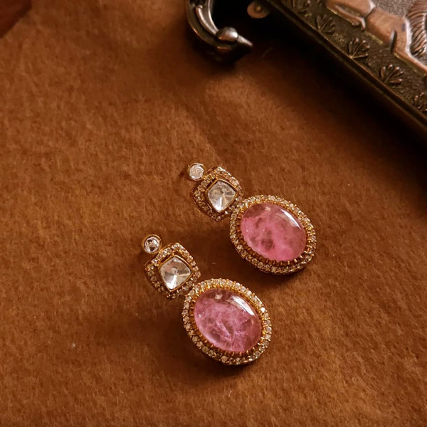Featuring Pink Earrrings from Indian Jewelry Store in Pleasanton, CA with cubic zirconia and kunan.