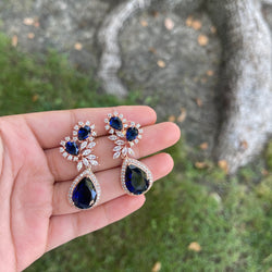 Blue Mishni Cubic Zirconia  Earrings