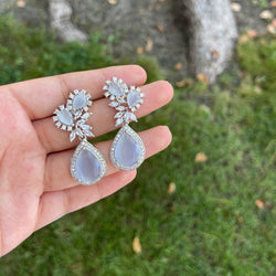 Grey Mishni Cubic Zirconia Earrings