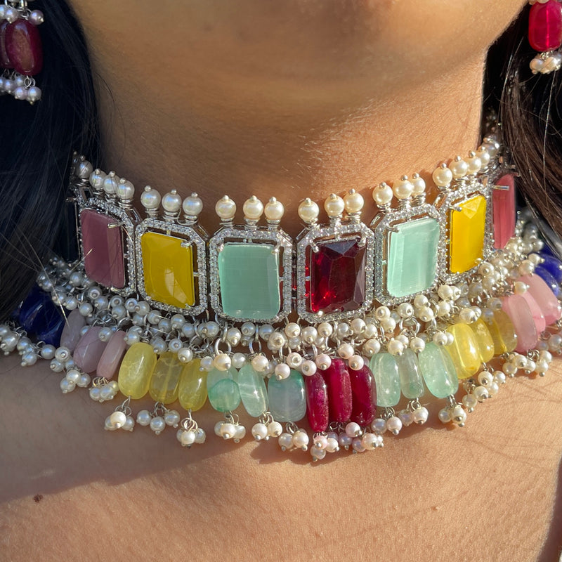 Multicolor Aati Necklace Set