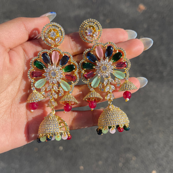 Multicolor Ruchira Jhumka Earrings