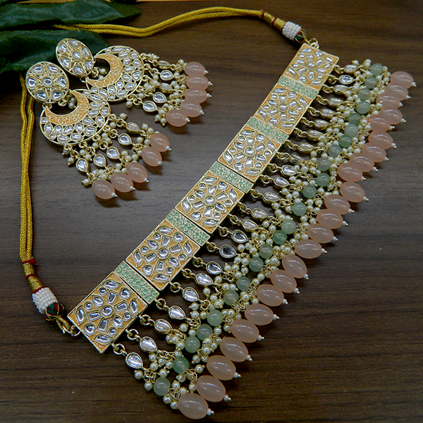 Peach Adhuna Jewelry Set