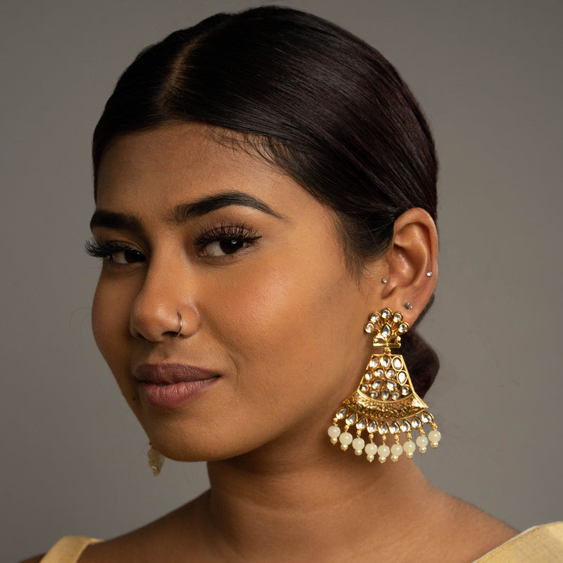 White Mahila Earrings