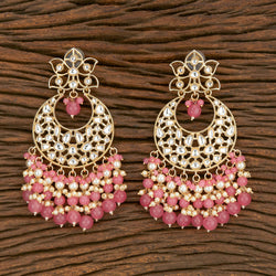 Pink Mihika Kundan Earrings