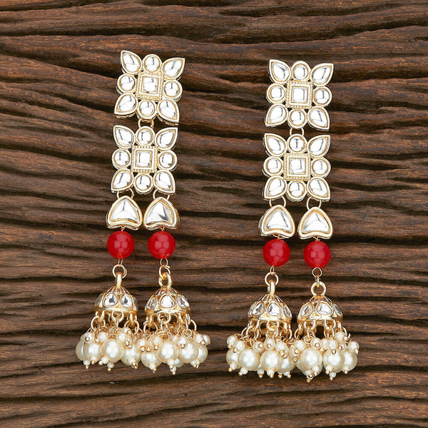 Red Kalyani Kundan Earrings