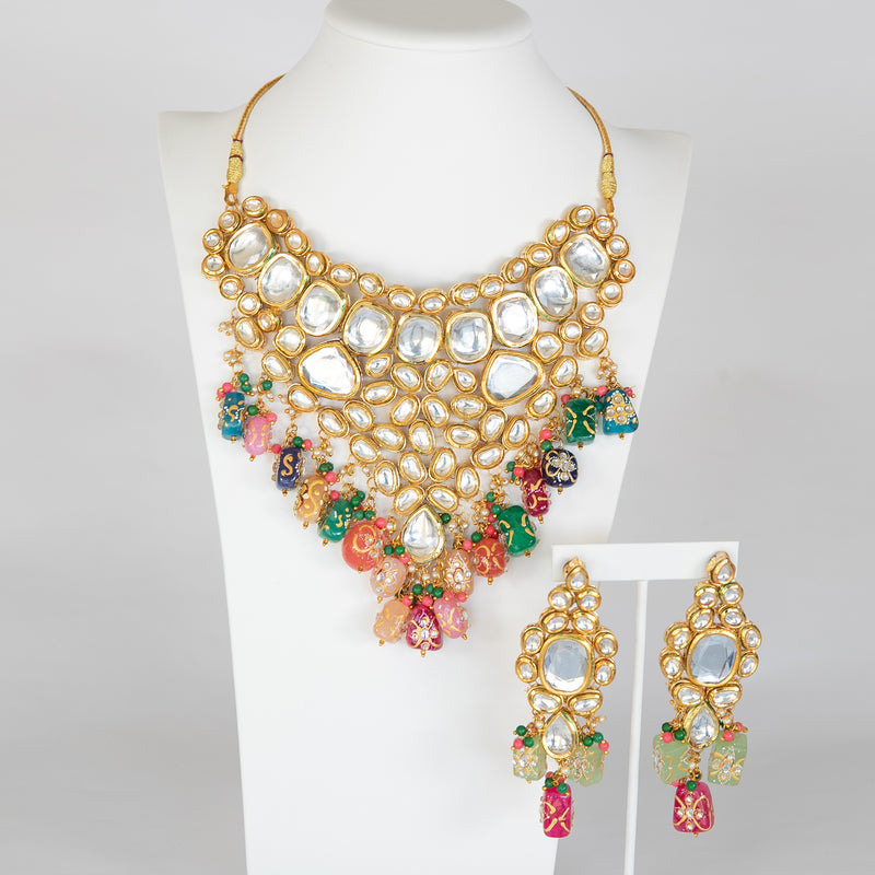 Pari Birdal Kundan Necklace Set