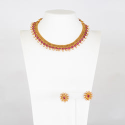 Ruby Ayra Temple Necklace Set