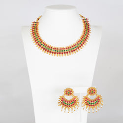 Multicolor Tanya Temple Necklace Set