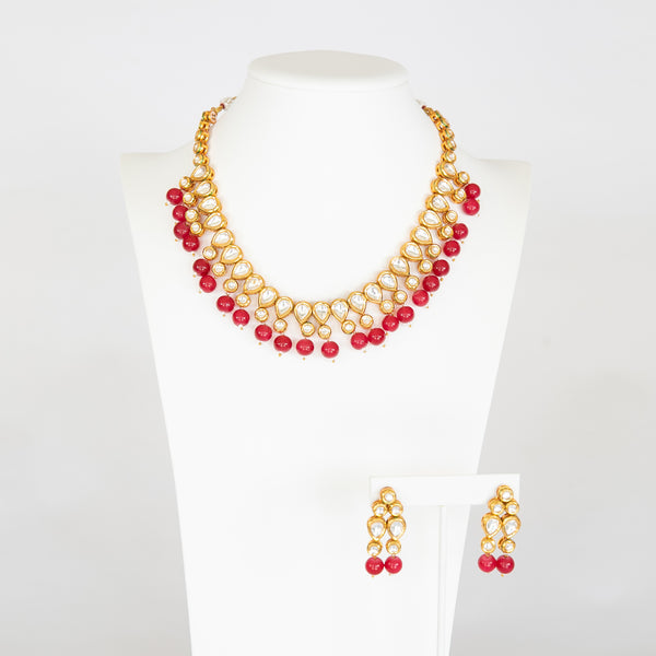 Rani Riya Kundan Necklace Set