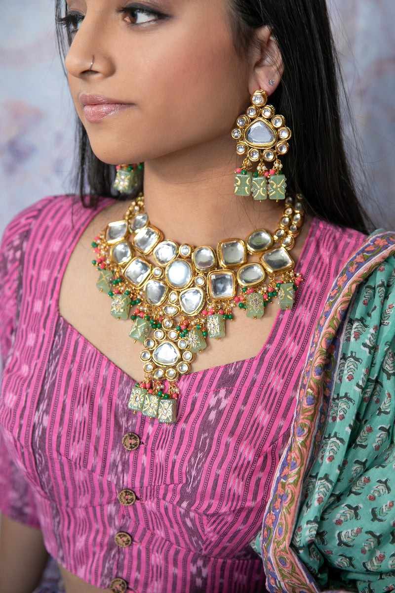 Kashvi Bridal Kundan Necklace Set