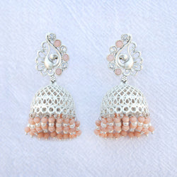 Peach Mayuri Jhumka