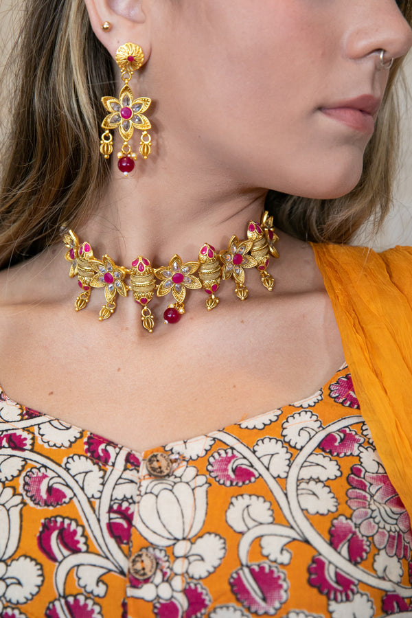 Ruby Chaitali Jewelry Set