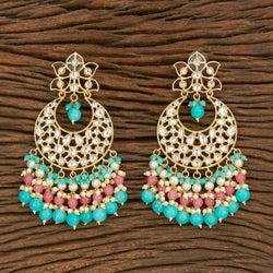 Turquoise Mihika Kundan Earrings