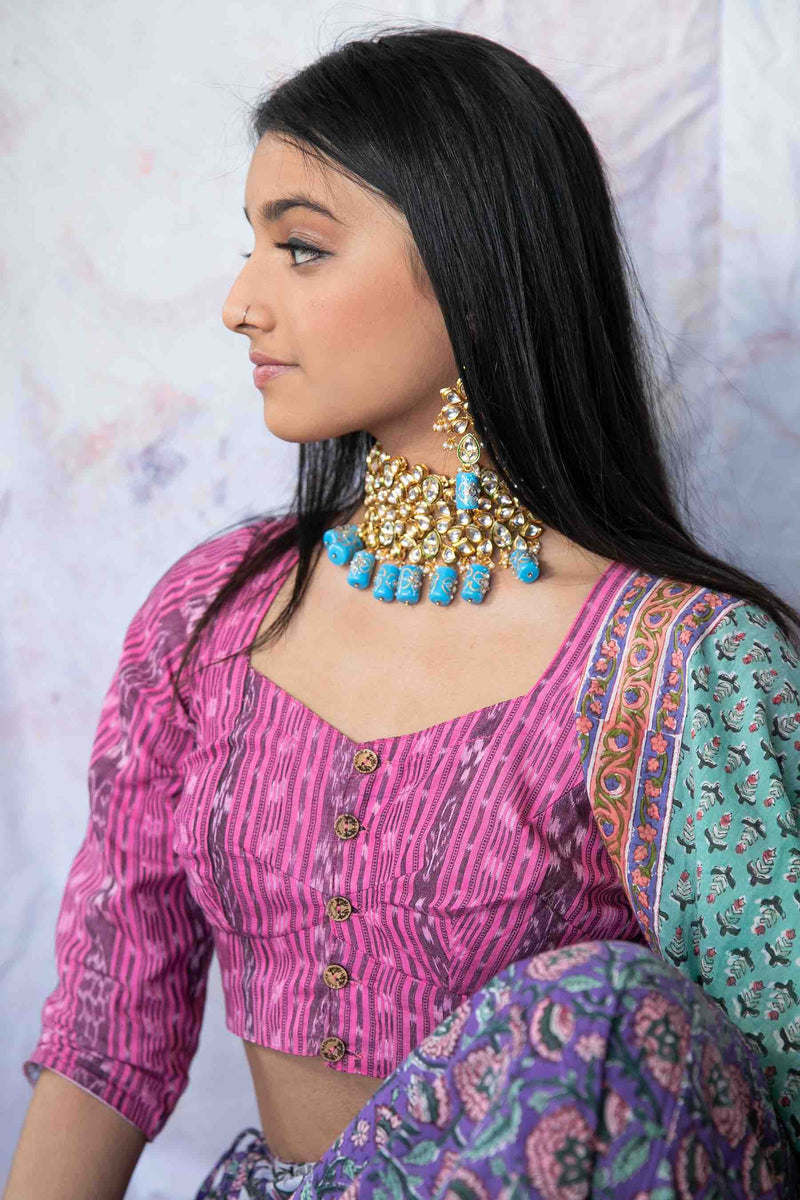 Adhira jewelry set: necklace, earrings - Romikas