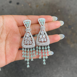 Mint Azura Cubic Zirconia Earrings