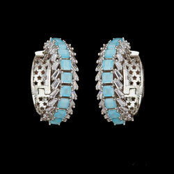 Aqua Zaheba Cubic Zirconia Bali Earrings