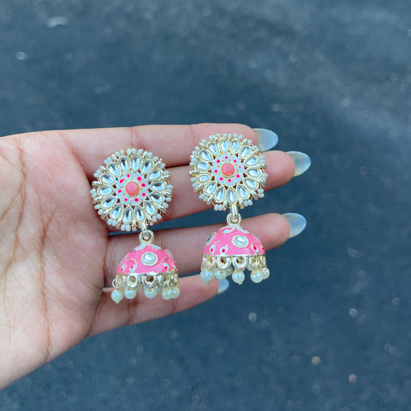 Pink Krishi Earrings