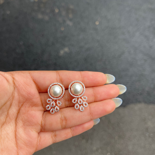 White Melony Cubic Zirconia Earrings