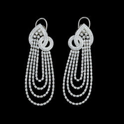 White Shizia Cubic Zirconia Earrings