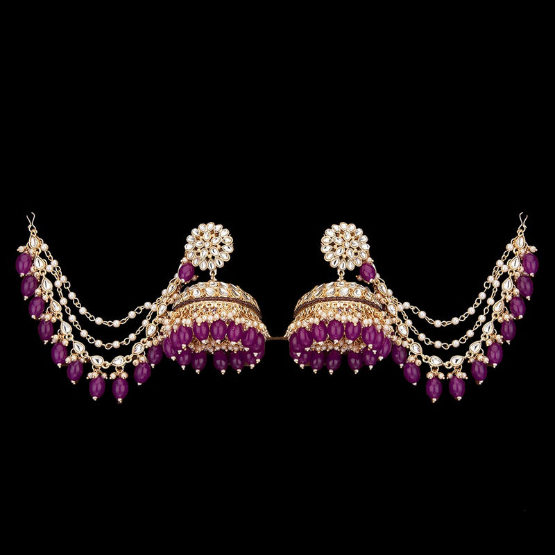 Purple Pankhuri Earrings