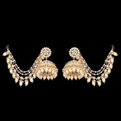 White Pankhuri Earrings