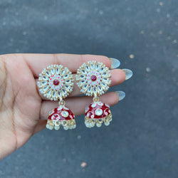 Maroon Krishi Earrings