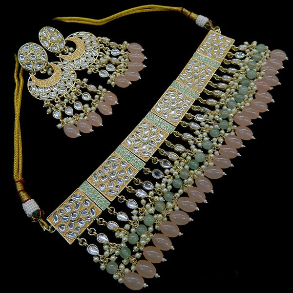 Peach Adhuna Jewelry Set