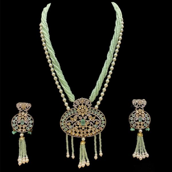 Mint Jenny Cubic Zirconia Long Necklace Set