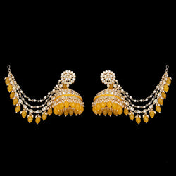 Yellow Pankhuri Earrings