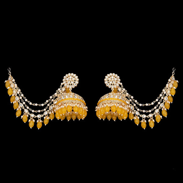 Yellow Pankhuri Earrings