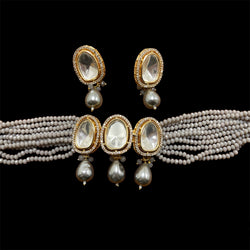 Grey Patralekha Kundan Choker Set