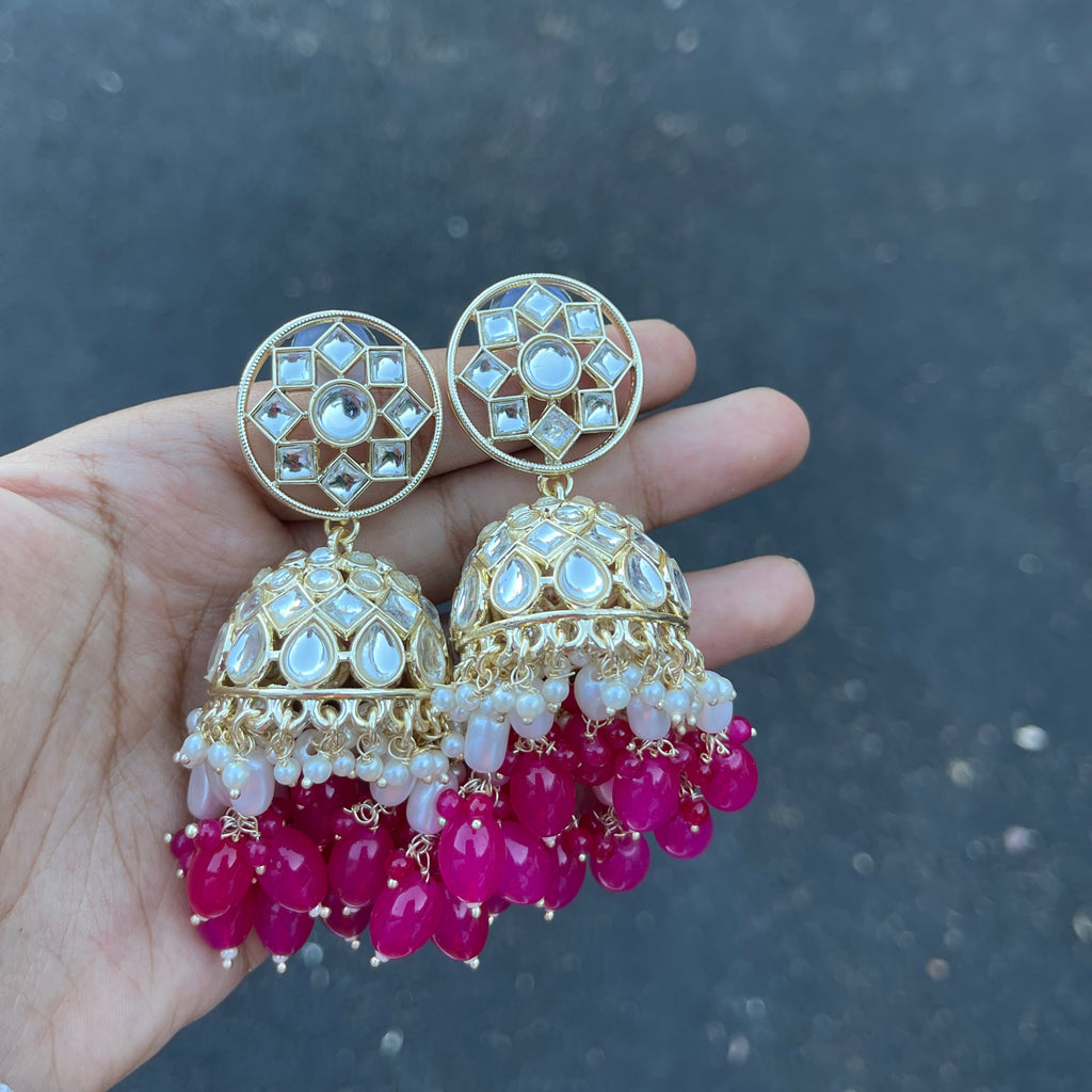 BEST SEASON PINK Jhumka earrings for women Party wear earrings Jhumka  earrings fancy big for wedding Traditional Jhumka Alloy Jhumki Earring