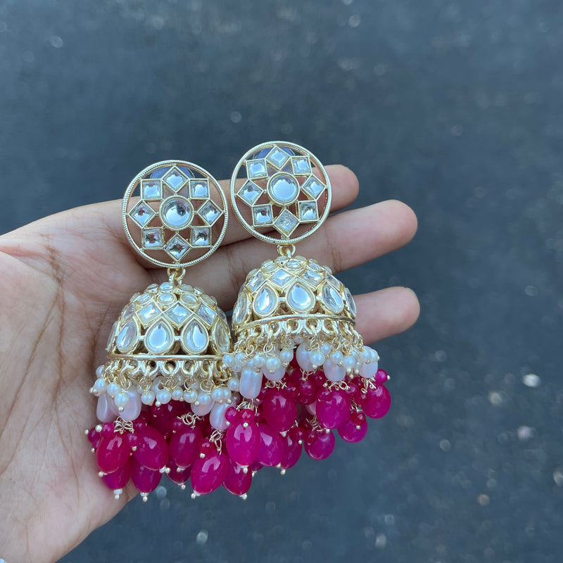Rani Navi Jhumka Earrings