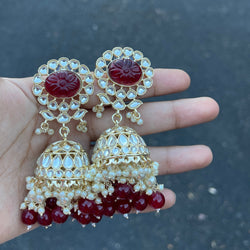 Maroon Priyal Earrings
