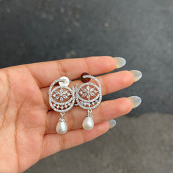 White Raina Cubc Zirconia Earrings