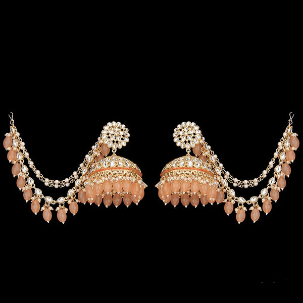 Peach Pankhuri Earrings