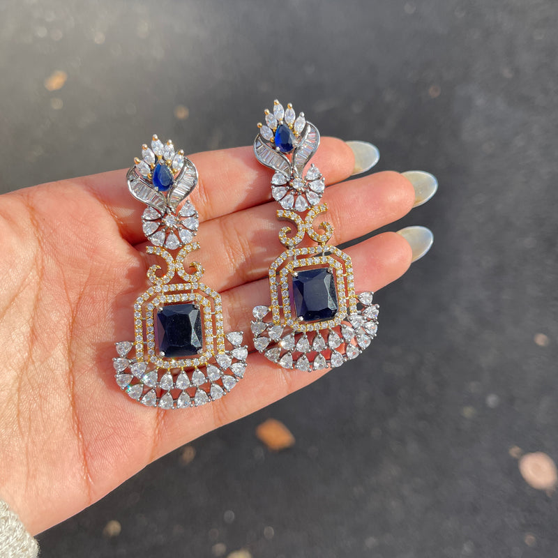 Sapphire Rosain Cubic Zirconia Earrings