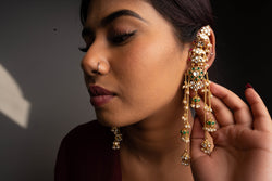 Multicolor Sonia Gold Kundan Earrings