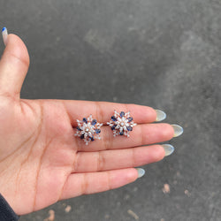 Sapphire Elisa Cubic Zirconia  Studs