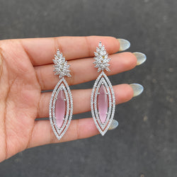 Pink Remuni Cubic Zirconia Earrings